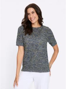 Хлопковый свитер с джинсовым узором синего и черного цветов WITT WEIDEN