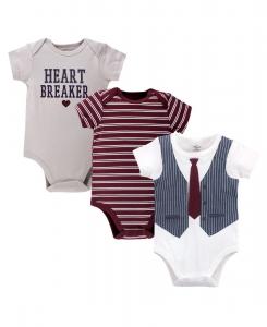 Хлопковые комбинезоны Treasure Everyday на кнопках Little Treasure, Heart breaker navy