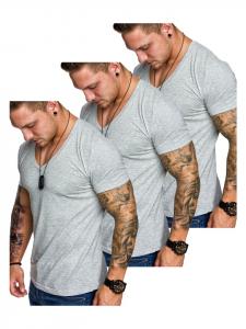 Мужской набор из 3 футболок: 3. EUGENE (3x серые)