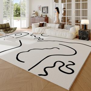 Budis Ковер 240х340 см для спальни/гостиной, Modern 7052, утолщенный петлевой ворс, простой, не скользит