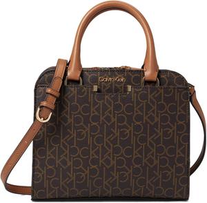 Calvin Klein Danica Satchel, Brown/Khaki/Caramel