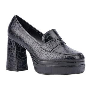 Женские лоферы на широкой платформе Fashion to Silhouette Madelyn Fashion to Figure, цвет Black Croc