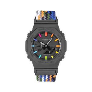 Часы Casio G-Shock Analog-Digital 2100 Series, арт. GA-2100-1A1, радужно-голубой