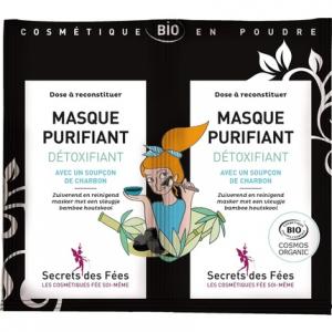 Очищающая детокс-маска Secrets Des Fees Organic 4,5 г - упаковка из 2 шт. Eco-Conseils