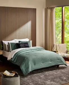 Комплект постельного белья Heritage Geo Cotton из 2 предметов, двуспальный Lacoste Home, green