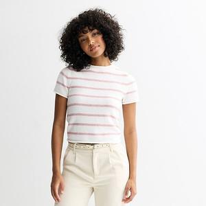 Джемпер с коротким рукавом для подростков So, Mauve Stripe