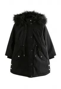 Парка стандартного кроя с водонепроницаемой отделкой и утеплителем Next, Black