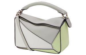 Loewe Сумка-мессенджер Puzzle из натуральной коровьей кожи, мини-сумка, женская, дымчато-серый/светло-голубой цвет