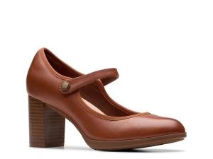 Туфли Clarks Bayla Lily Mary Jane Pump, Tan Leather