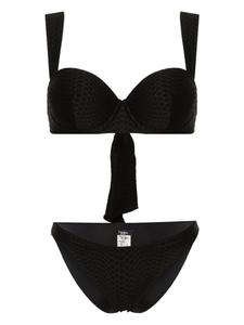 Noire Swimwear бикини Nikki с тиснением под змеиную кожу, черный