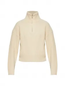 Свитер на молнии с воротником-воронкой A.P.C., белый