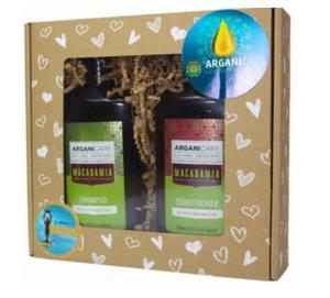 Увлажняющий шампунь + кондиционер для волос Arganicare Macadamia, набор 400 мл