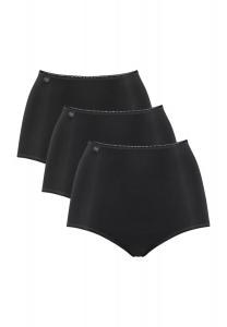 24/7 трусы макси из микрофибры для женщин, набор из 3 шт sloggi, черный