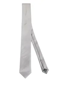 Шелковый галстук в горох Errico Formicola, серый