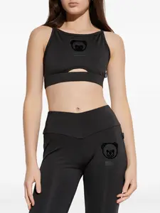 Спортивный бюстгальтер с мотивом мишки Тедди Moschino, черный