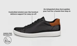 Мужские мягкие слипоны ECCO Soft 7 Easy, черный