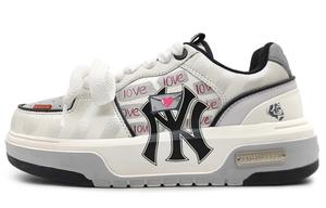 Кроссовки MLB Chunky Liner Skateboarding Shoes Unisex Low-top White/black, белый/серый