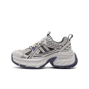 BELLE Антискользящие износостойкие массивные низкие кроссовки женские бежевые без подкладки, цвет Beige-Unlined