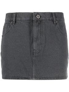 ROTATE джинсовая юбка с нашивкой-логотипом, серый