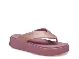 Босоножки на платформе - женские Crocs, Purple