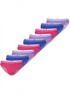 ELLE Трусики Brasil с кружевом, сиреневого, королевского синего и ярко-розового цветов