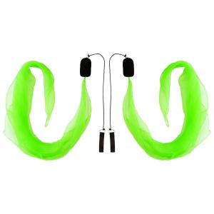 DIABOLO FREIZEITSPORT Soft-Poi 40x40 см (ультрафиолетовый зеленый) - спиральные пои для детей с шарфом меньшего размера