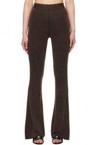 Коричневые расклешенные леггинсы Versace Jeans Couture