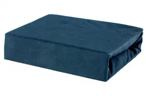 Простыня на резинке из 100% хлопкового трикотажа - 80х160 см, черная