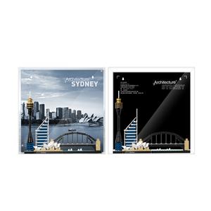 LIGHT YOUR BRICKS Compatibility Building Block Skyline Dual View Photo Frame Display Case Model Accessories LYB