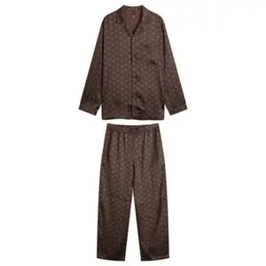 Комплект для сна из атласа Skims, Cocoa Heart Halfdrop