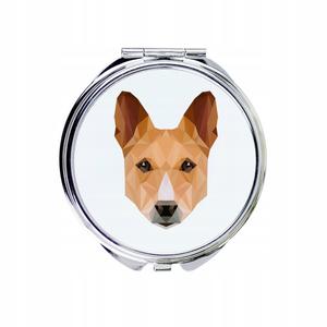 Карманное зеркало Basenji Геометрическая собака Inna Marka