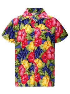 Рубашка King Kameha Wild Flowers, синий