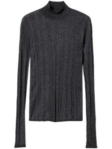 TWINSET джемпер в рубчик с люрексом, серый