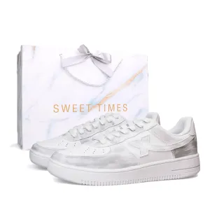XTEP Скользоустойчивые, легкие и дышащие скейтерские кеды Air Force One Unisex Silver Gray, цвет Silver Gray (Shopping Bag)