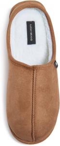 Мужские тапочки Lucky Brand из микрозамши с эффектом памяти и подкладкой из шерпы, теплые и мягкие, для дома и улицы, Tan