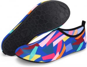 Водные туфли ANLUKE Barefoot Aqua Yoga, быстро сохнущие пляжные плавательные и серфовые носки для женщин и мужчин, Colored Fragments