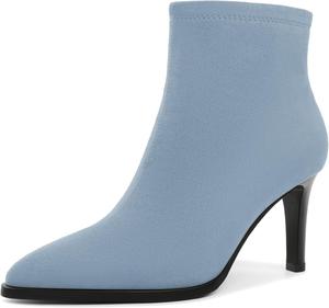 Jaffamiraco Женские Ботильоны на Низком Каблуке Женские Замшевые Ботильоны с Заостренным Носком для Вечернего Наряда Сексуальные Осень Зима