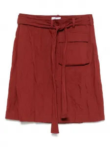 Мини-юбка с запахом Ferragamo, красный