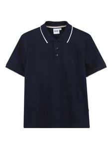 Рубашка поло с вышитым логотипом BOSS Kidswear, синий