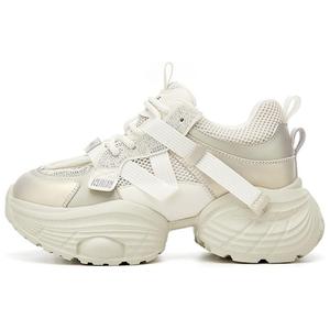 DAPHNE Женские бежевые мид-топы чанки сникерсы, цвет Beige