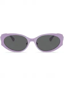 Солнцезащитные очки в овальной оправе с логотипом Versace Eyewear, фиолетовый