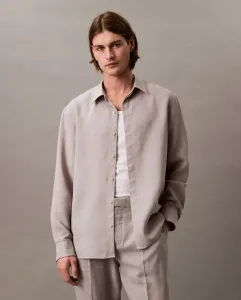 Мужская льняная рубашка Calvin Klein, серый