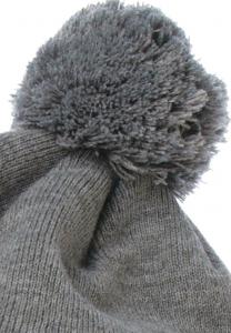 Шапка CUFFED POM POM Flexfit, серый