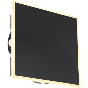 Светильник LED настенный SAIDY LED-модуль теплого белого света Настенный светильник/металл/черный/3000K/коридор/гостиная ШxВ: 200x200 мм Globo Lighting, черный