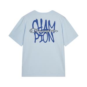 Футболка европейская версия унисекс Champion, синий