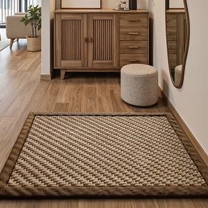 Dajiang Ковер 80х120 см для прихожей, грязеотталкивающий, нескользящий, из льна