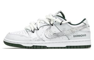 Nike Кроссовки для скейтбординга Dunk Six Eight Cyan Serenity And Floating Shadows, устойчивые к истиранию, низкие, унисекс, зеленые, белые
