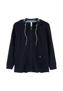 Толстовка с капюшоном из вафельного пике Sheego, цвет Nachtblau