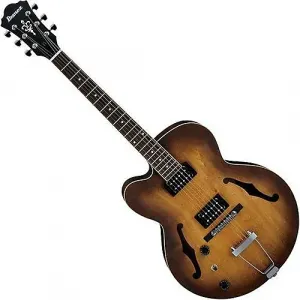 Электрогитара Ibanez Artcore Series AF55L для левшей с полым корпусом, накладка грифа из палисандра с кантом, цвет Tobacco Flat