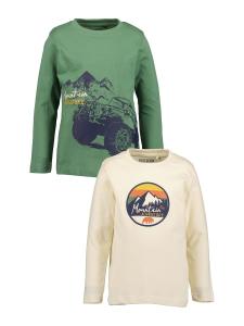 Рубашка BLUE SEVEN, бежевый/зеленый